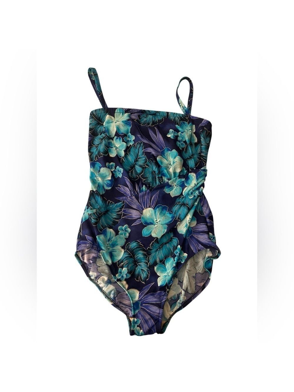 Roxanne Bra Sized Women’s Blue Floral One Piece Swimsuit Plus Size 18/40B